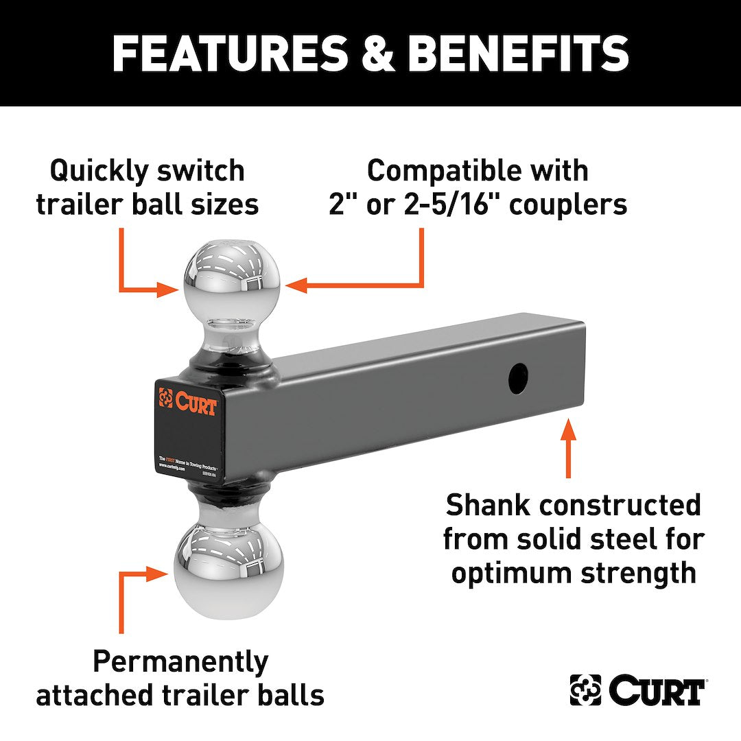 Curt 45665 Trailer Hitch Ball Mount - image 2