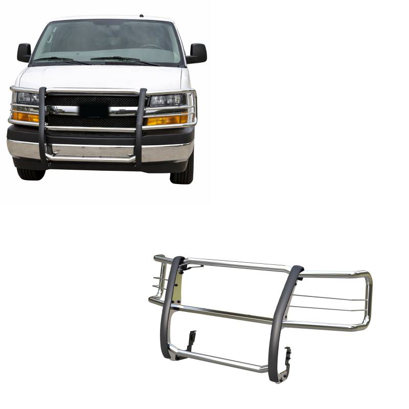 Black Horse Offroad 17GV02MSS Express Polished Stainless Grille/Brush Guard - image 3