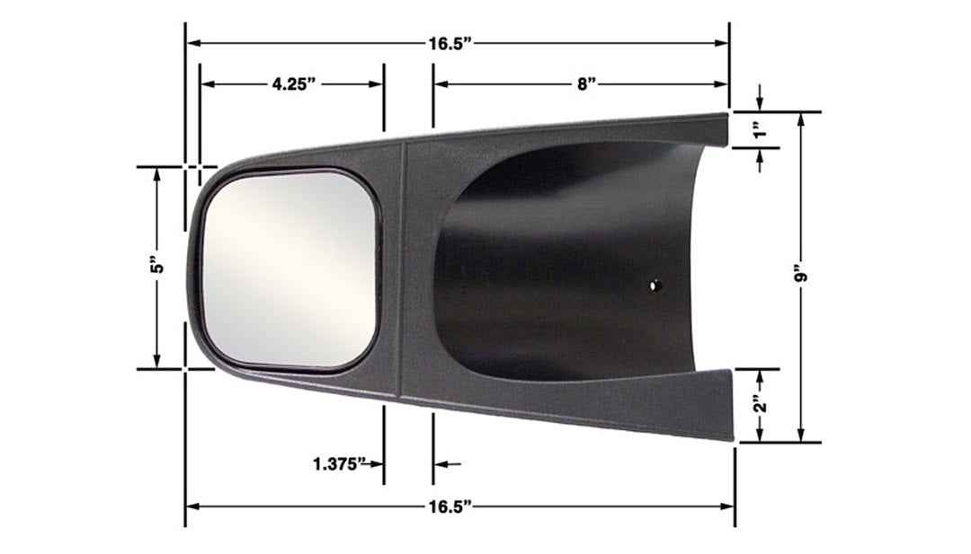 CIPA USA Exterior Towing Mirror - Add-On To Original Mirror – 11600