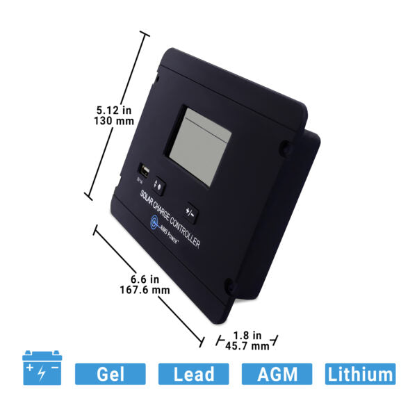 AIMS Power SCC30AFM 30A Flush-Mount Solar Charge Control - image 4