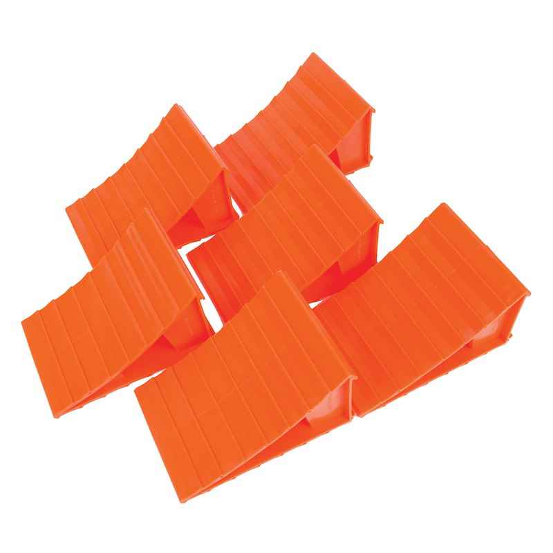Husky Towing 95036 Wheel Chocks, Bright Orange (Pack of 6) – image 1