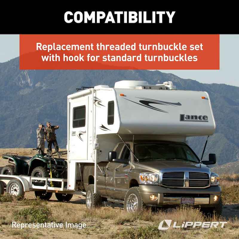 Lippert Components 182898 Happijac Turnbuckle Kit , Stainless Steel Camper Tie Down – image 4