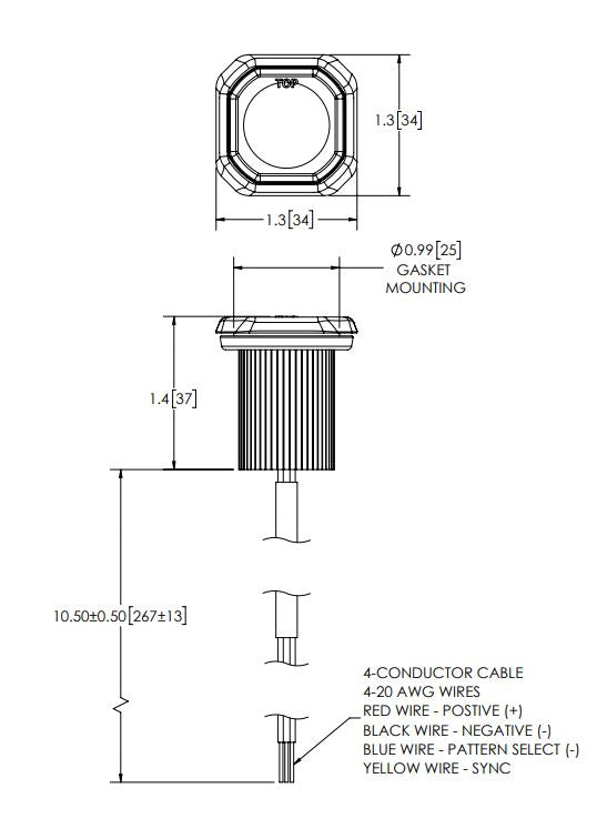 Ecco Elect ED9040W ED9040 Concealed Warning Unit