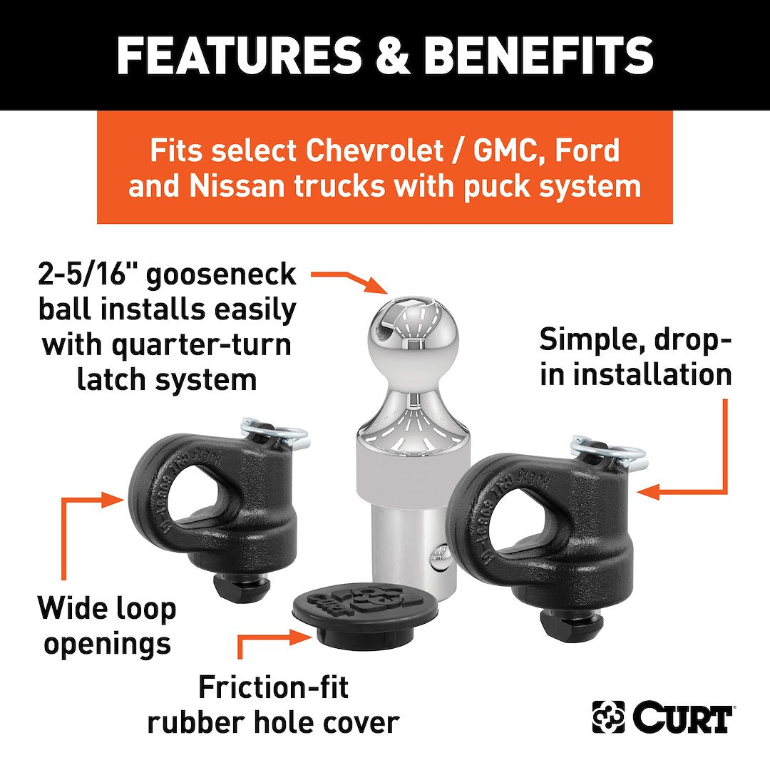 Curt 60639 Gooseneck Trailer Hitch Ball - image 2