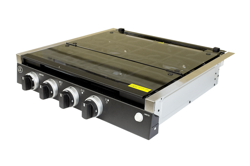 LaSalle Bristol 520CT22BL 3-Burner Propane Cooktop, Black, Piezo Ignition, Glass Cover – image 1