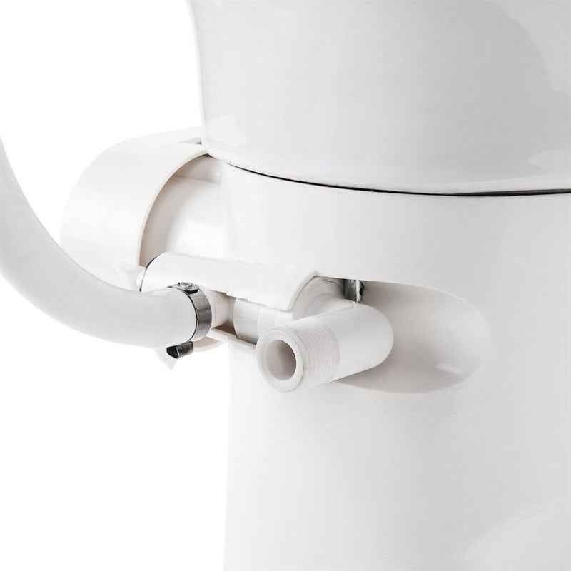 Camco 41710 RV Toilet High Profile, Permanent Pedal Flush, Wood Seat, White – image 11