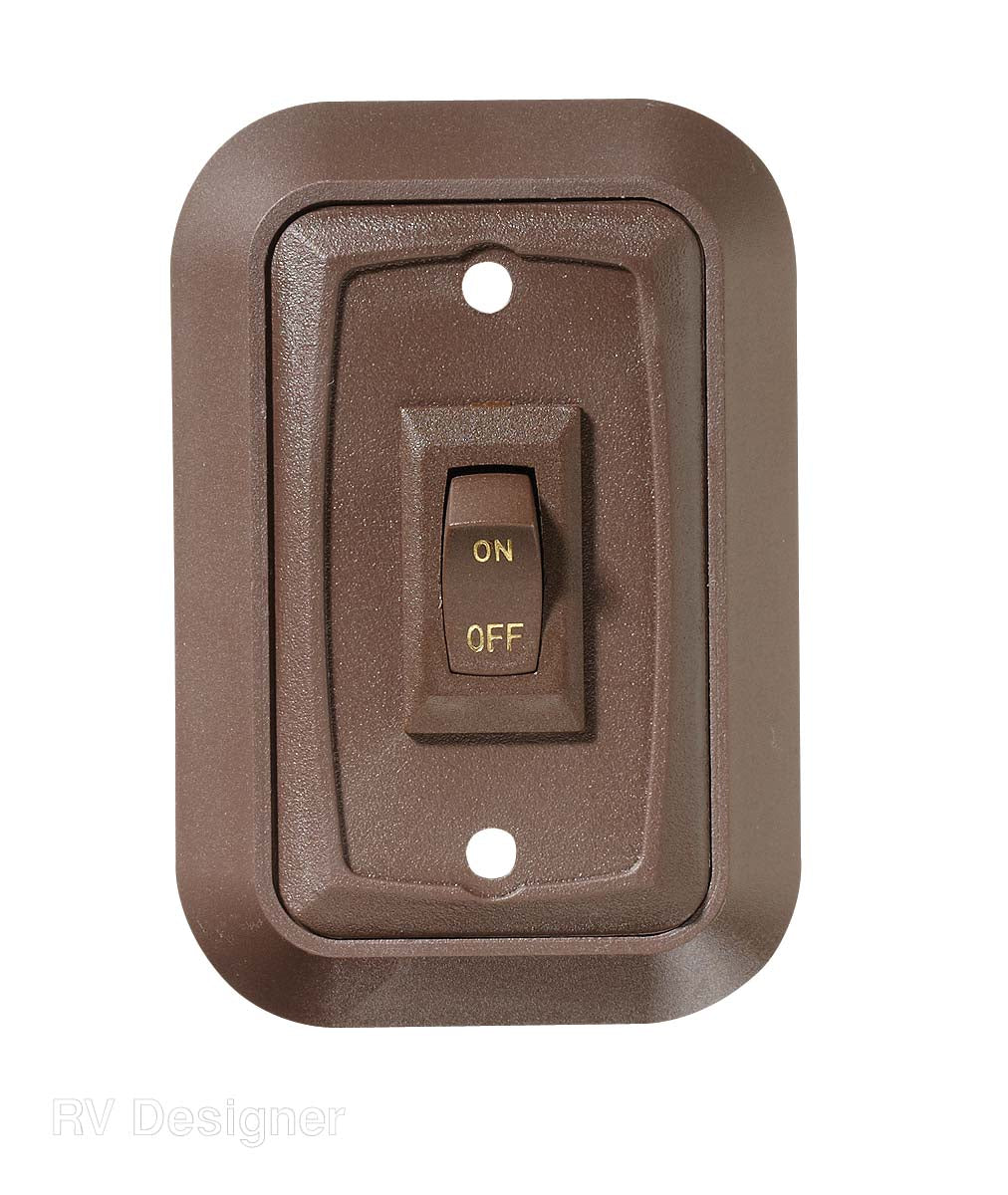 RV Designer On-off Multi Purpose Switch (S651) – Color: Brown