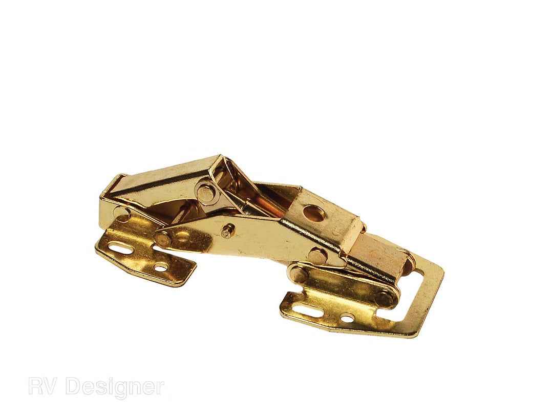RV Designer H231 Gold Brass Overhead Hinge with Fasteners