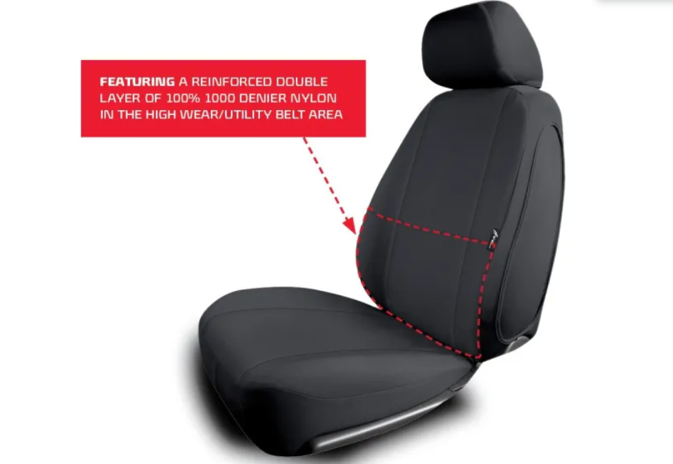 Fia DTR734P Black Front Seat Wrap, Dura-Tech Responder