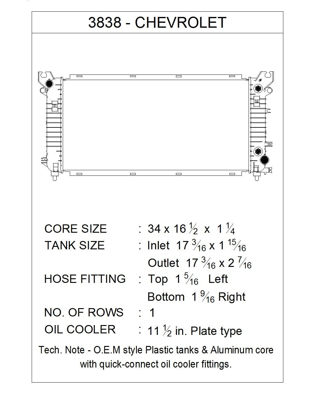 CSF 3838 Escalade 6.2L Cooling Radiator - image 2