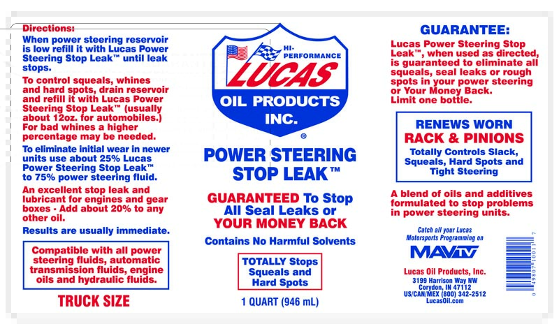 Lucas Oil 10011 Power-Steering Leak Treatment