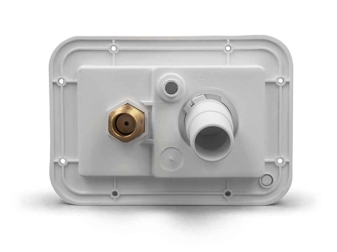 B&B Molders City/Gravity Inlet - Polar White, Brass Valve – 94224