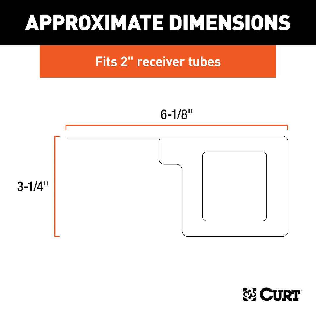 CURT 58001 Easy-Mount 4/5-Flat Bracket for 2-Inch Receiver