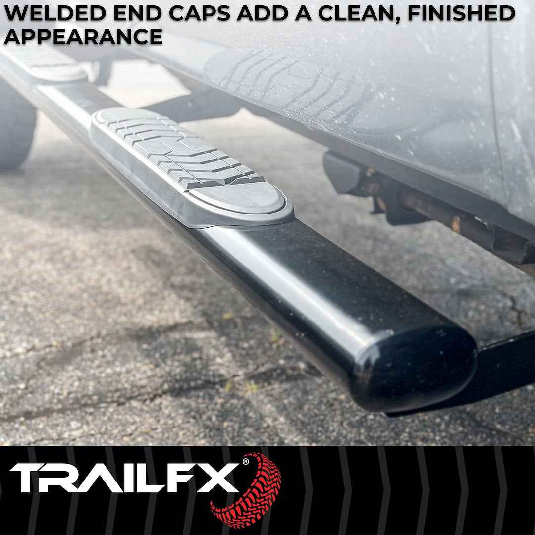 TrailFX 6 in Oval Nerf Step Bars - Black, 300 lb – A8221B
