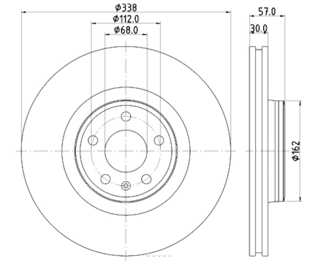 Hella Pagid 355125171 Brake Disc Component