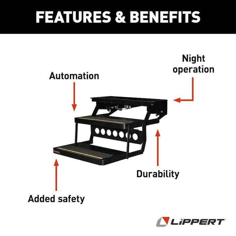 Lippert Components 372558 Kwikee Platinum Double Electric RV Step, Part # – image 4
