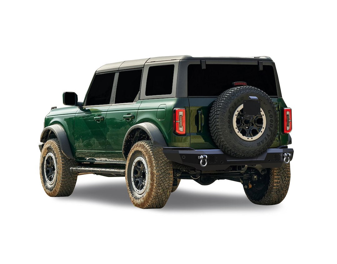 Black Horse Offroad ARB-FB22 Armour Bronco Rear Bumper with D-Rings - image 3