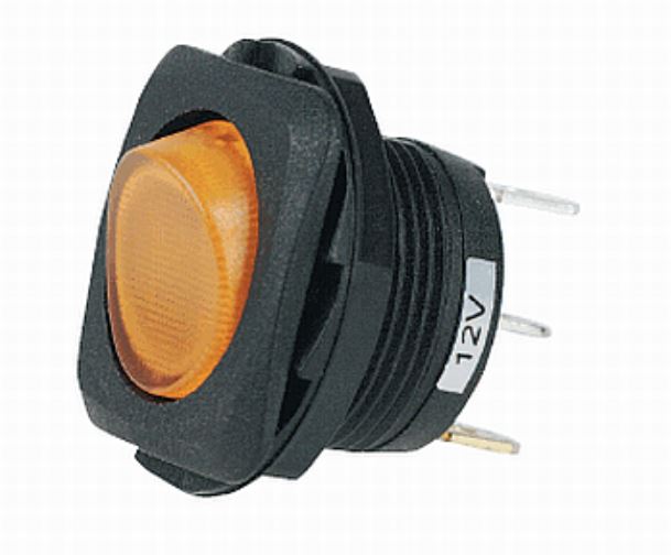 Hella H61922001 Amber-LED Rocker Control Switch