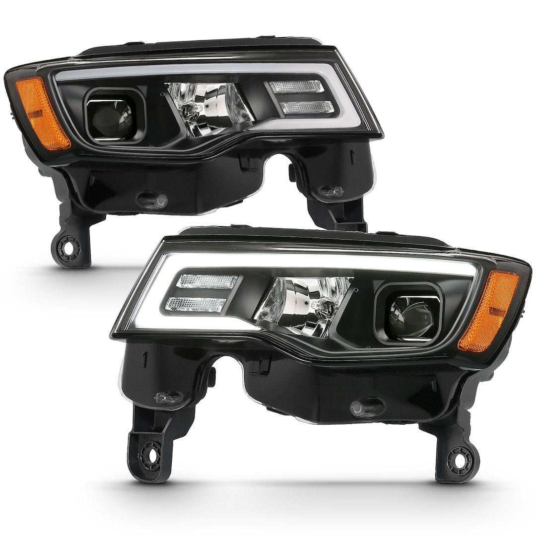 ANZO USA 111418 Black Plank-Style Projector Headlight Pair - image 2