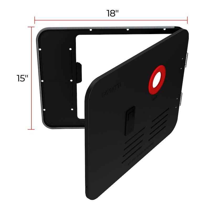 Fogatti FSBD-1518/BLACK Black Steel Conversion Access Door, 15" x 18" Fogatti – image 3