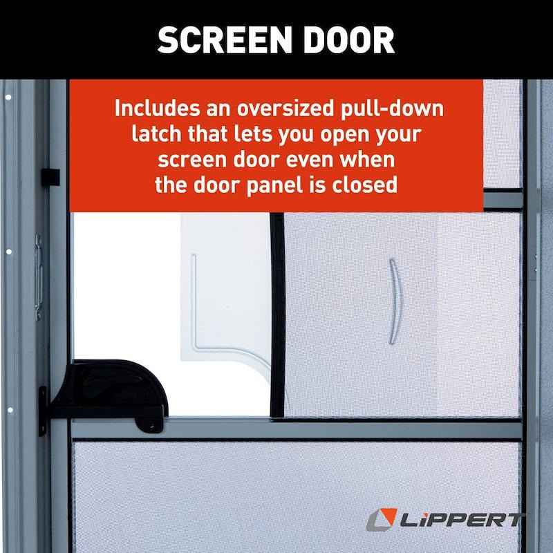 Lippert Components V000381471 26" x 78" Polar White Radius Entry Door with Window and – image 4