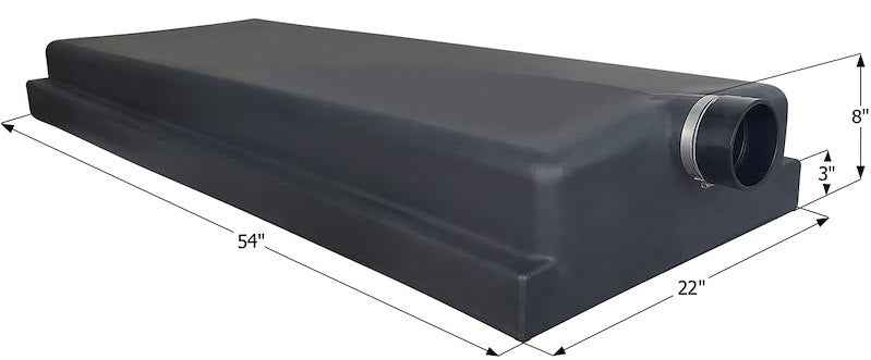 Icon 15093 Waste Holding Tank 30 Gallon 54 x 22 x 8 Inch RV Black & Gray – image 1