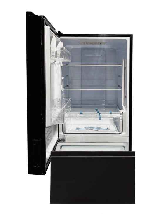 Invision 180-2562 12V RV Fridge 10.7 Cu Ft, Dual Swing Hinge, Black Glass – image 3