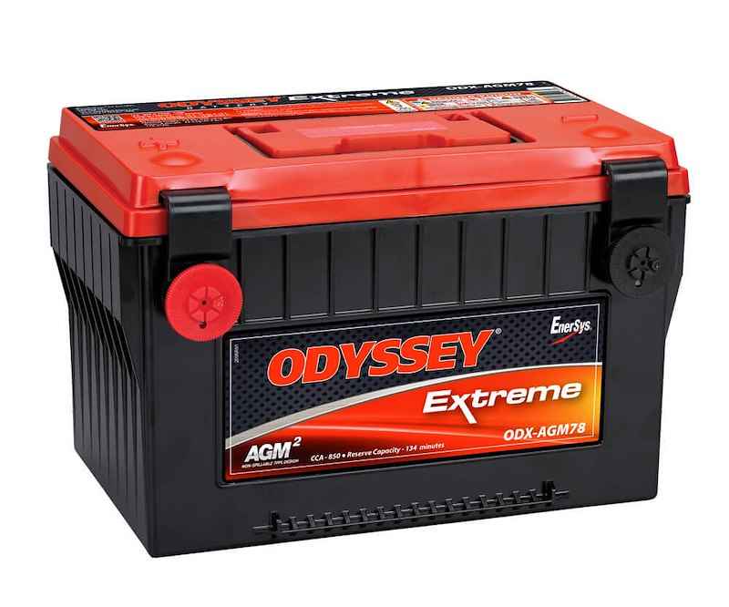 Odyssey Battery ODX-AGM78 Odyssey AGM Starting Battery Group 78 12V 850 CCA Side Terminal – image 2