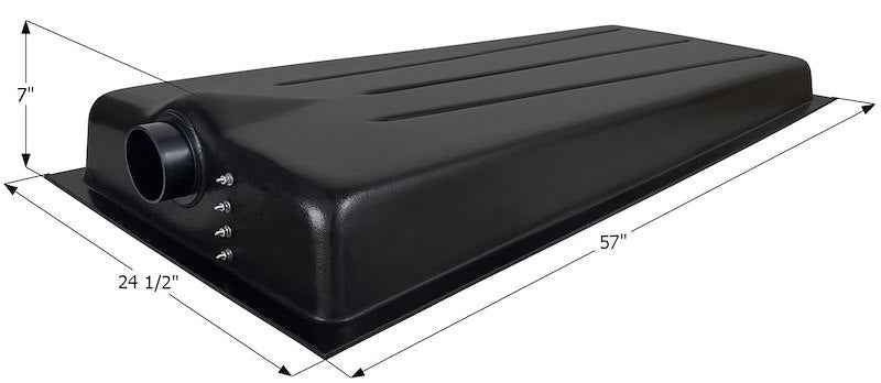 Icon 01611 32 Gallon Waste Holding Tank, 57" L x 24-1/2" W x 7" H – image 1