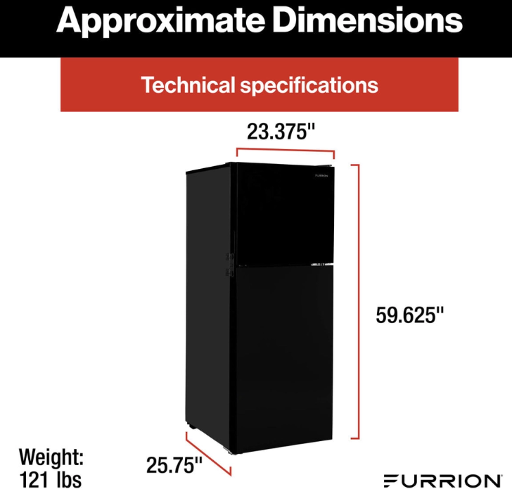 Furrion 2024120714 12V DC RV Fridge, 10.6 Cu. Ft. Dual Door – image 3