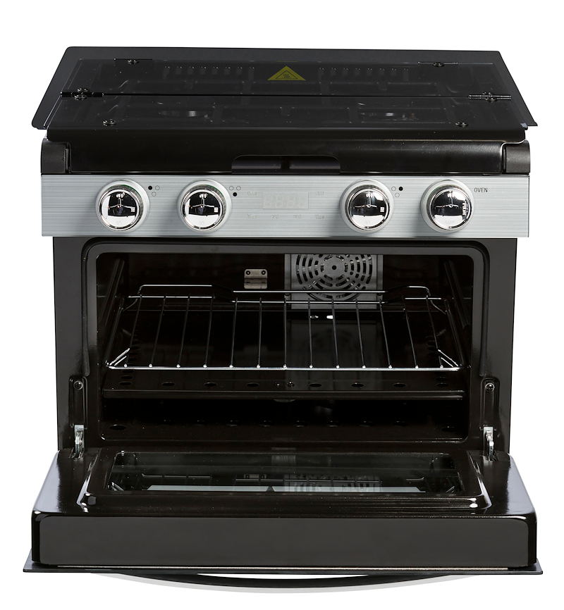 Invision 480-2730 RV Propane Range Stove 3 Burner With Oven, Black – image 3