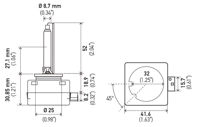 Hella 178560831 D3S Xenon Headlamp Bulb
