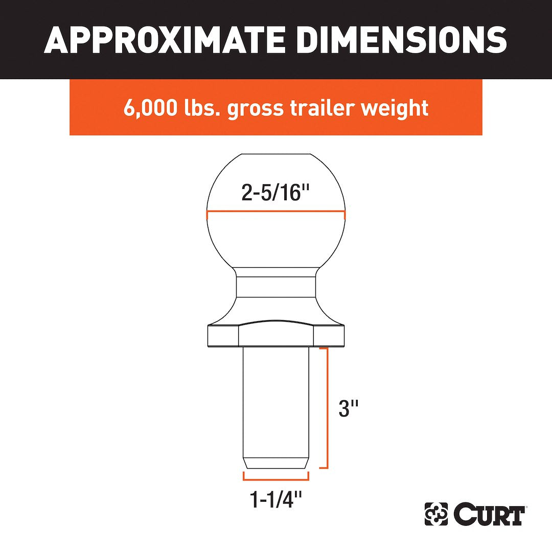 Curt 40076 Trailer Hitch Ball - image 4