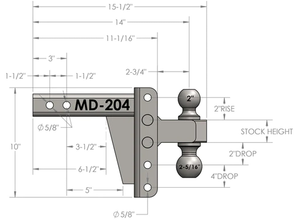 Bulletproof Hitches Md204 Trailer Hitch Ball Mount - image 15