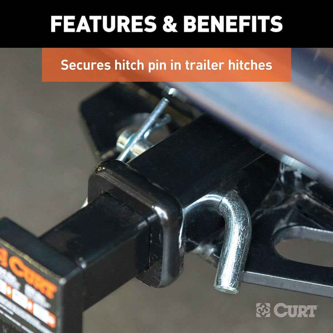CURT Silver Steel Cotter Clip for 1/2- and 5/8-Inch Pins – 21601