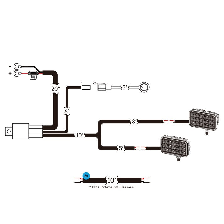 Builtbright BB84041 WorkLink Two-Output Single-Colour Harness - image 4