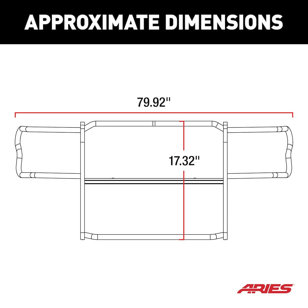 Aries 4076 Hummer H2 Matte Black Grille Guard - image 4