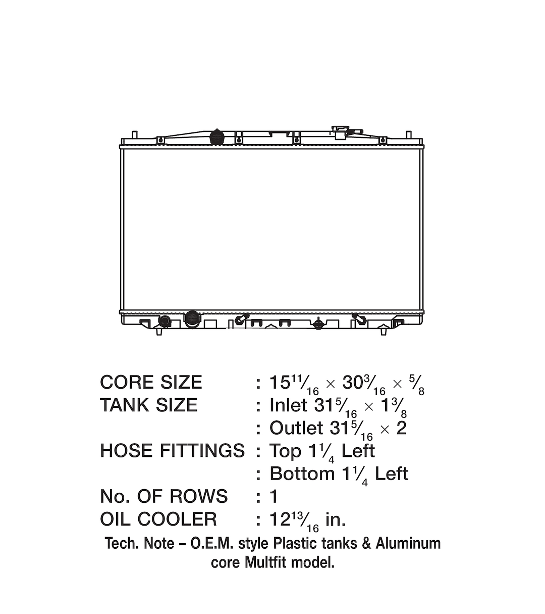 CSF 3368 Accord Replacement Radiator - image 2