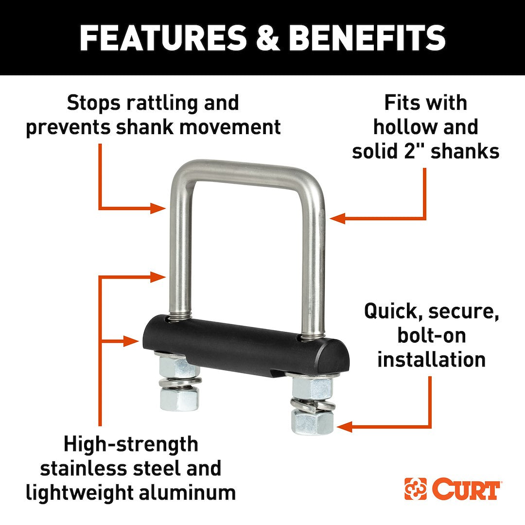 CURT 45367 Adjustable Anti-Rattle Receiver Clamp - image 4