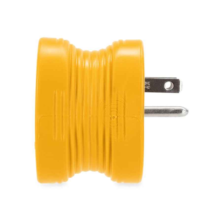 Camco 55222 Yellow 15A-to-30A Power Grip RV Plug Adapter