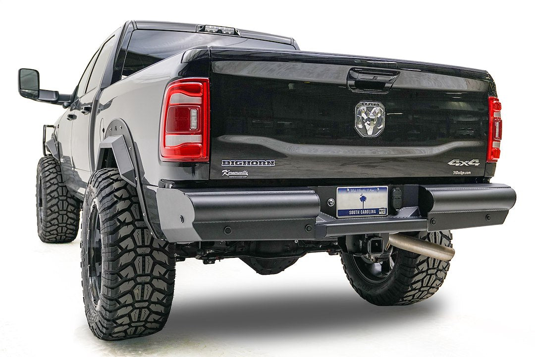 Fab Fours DR19-U4450-1 Rear Bumper, Black Steel Elite