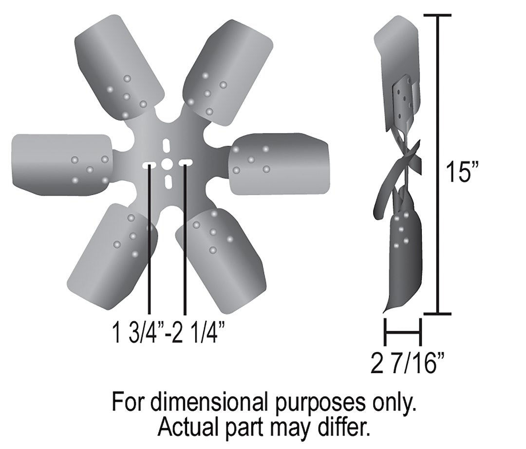 Derale 17315 Rigid Mechanical Pusher Fan - image 3