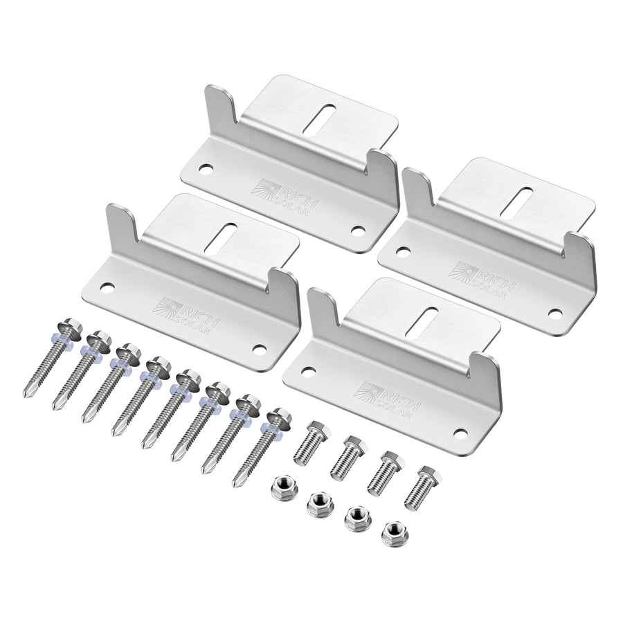 Rich Solar RSZB4C MEGA Rigid Solar-Panel Z-Bracket Mount Kit