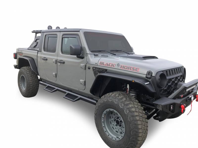 Black Horse Offroad AR2-09BA3-PLFB Armour II Gladiator Bar, Basket and Lights - image 4