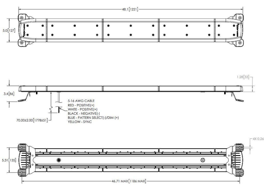 Ecco Electronic 11-048cac-E 11 Series RefleXL Compact Warning Bar