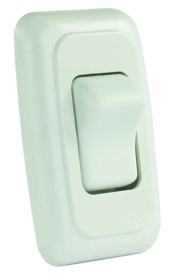 JR Products 12005 White Single On/Off Wall Switch