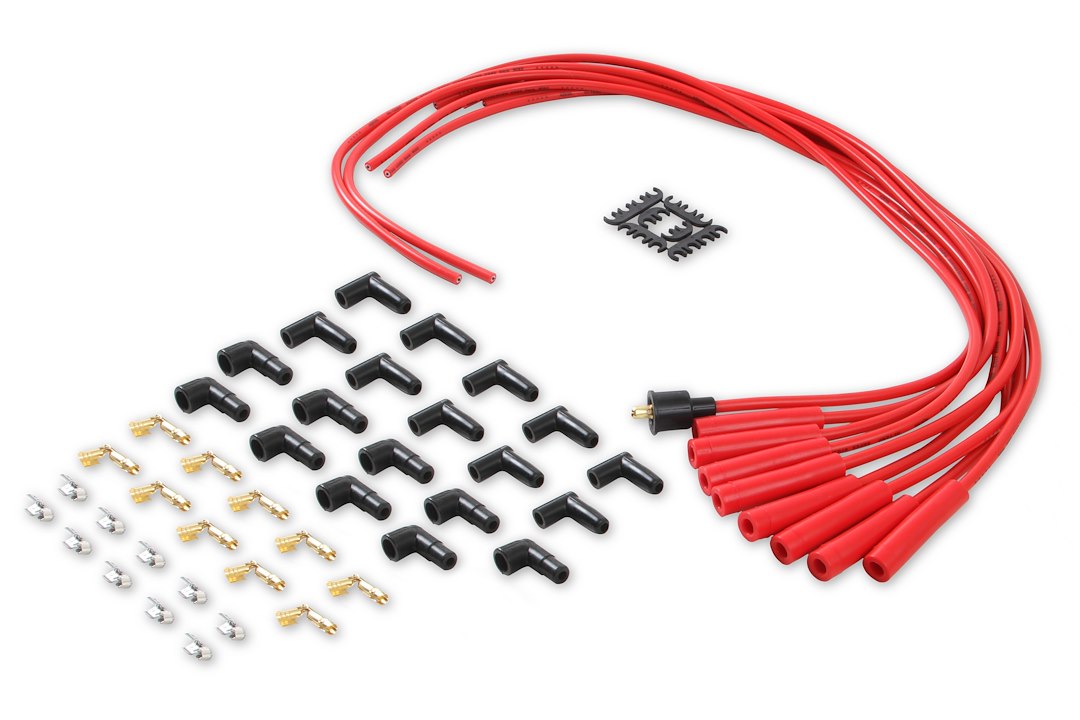 ACCEL Ignition 4040R Red 8 mm Straight-Boot Ignition Wire Kit - image 3