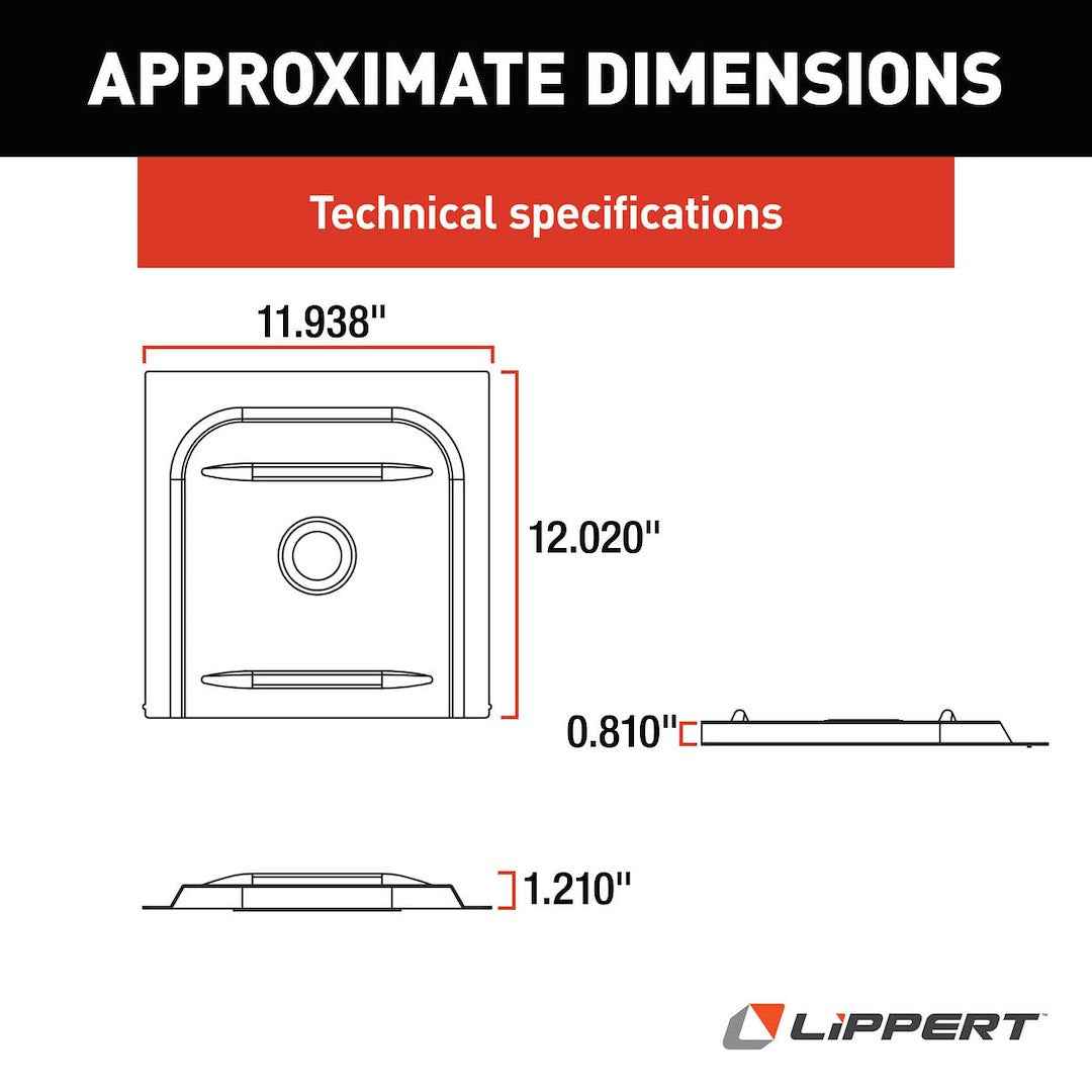 Lippert Screen-Door Slide Panel - 11.9 in, Clear – 234101