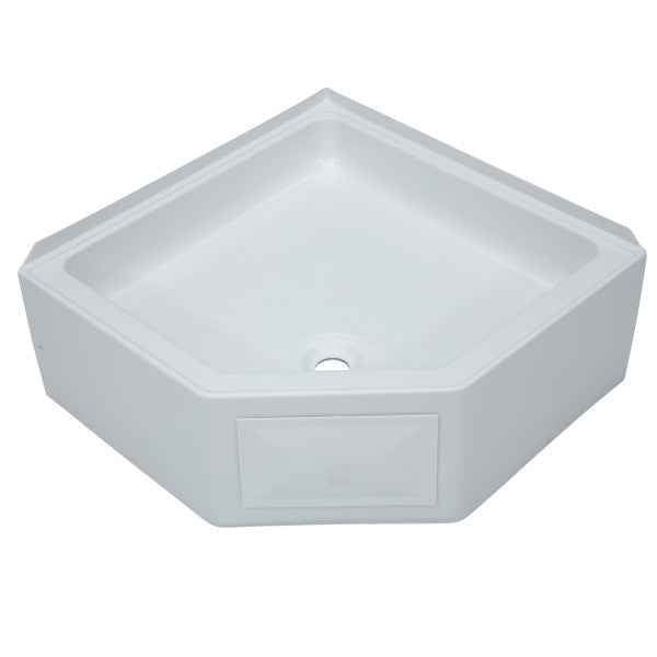 Lippert Components 325246 Lippert Better Bath 27" x 27" RV Corner Shower Pan, Center Drain – image 2