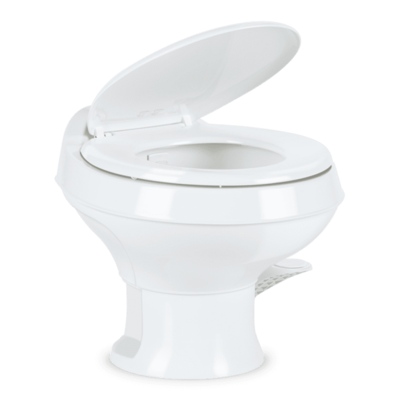 Dometic 302301671 301 Series RV Toilet, Permanent, Pedal Flush Control, White, Round – image 3